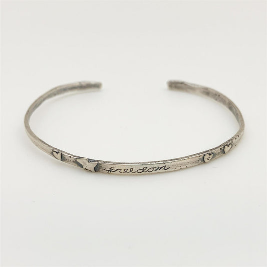 Cuff Bracelet - "Freedom" - Sterling