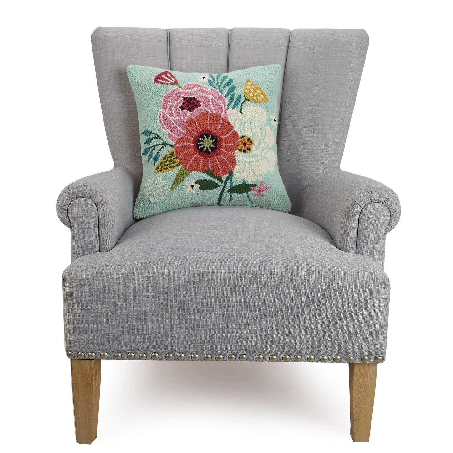 Pillow - Chic Blooms - Hooked Wool
