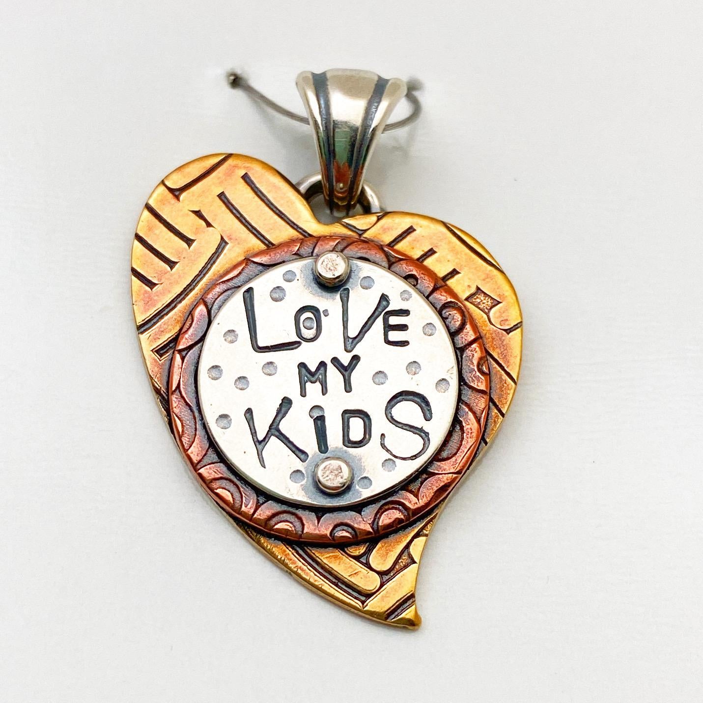 Pendant - Love My Kids - Small Heart