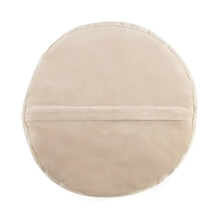 Pillow - Round Pink Flower - Hooked Wool