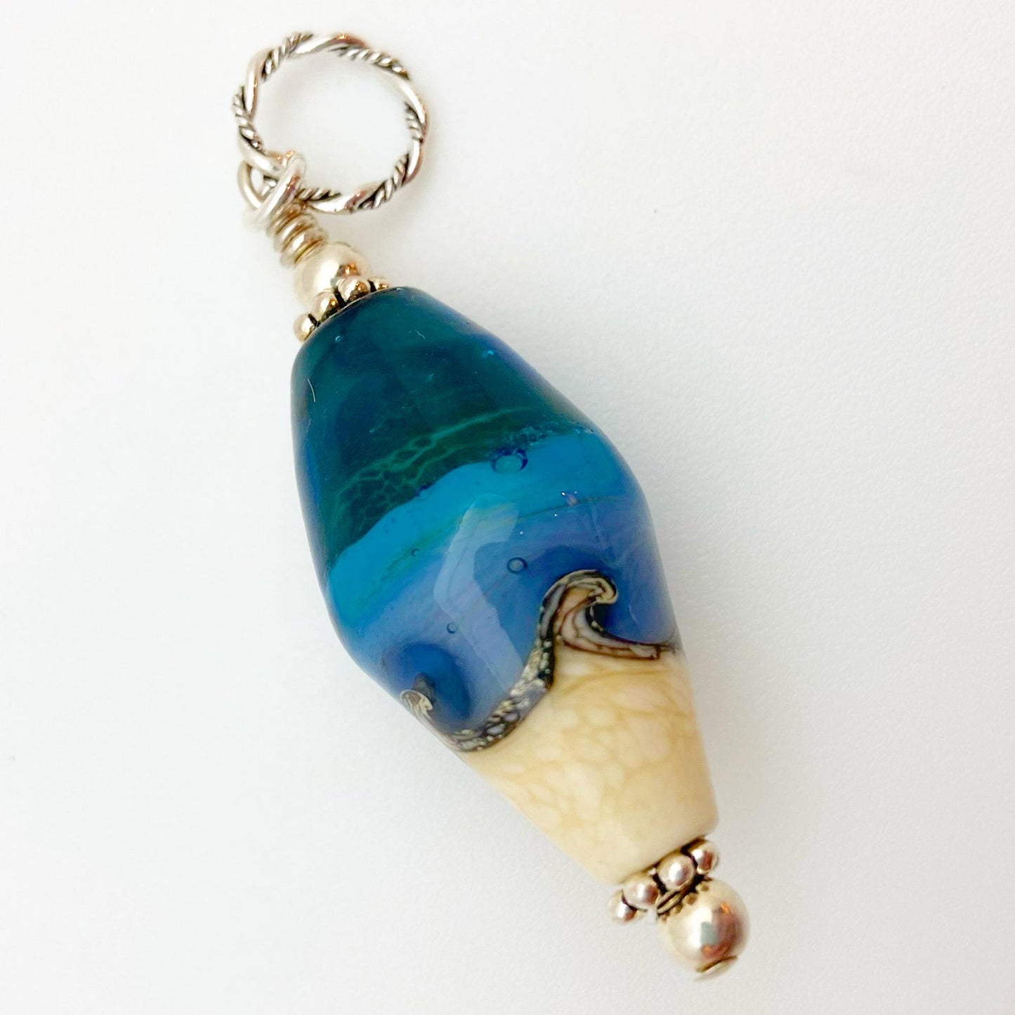 Glass Pendant - Beach - Long Conical