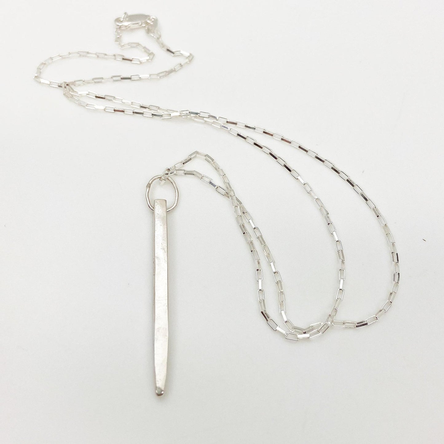 Necklace - Sterling Rod Pendant on Sterling Chain