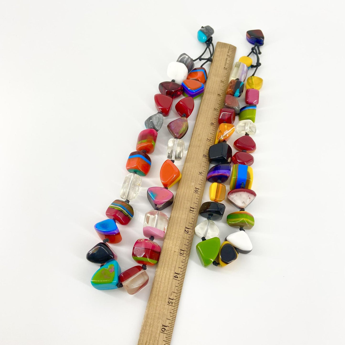 Necklace - Handknotted "Chunky" Resin Original - Handmade