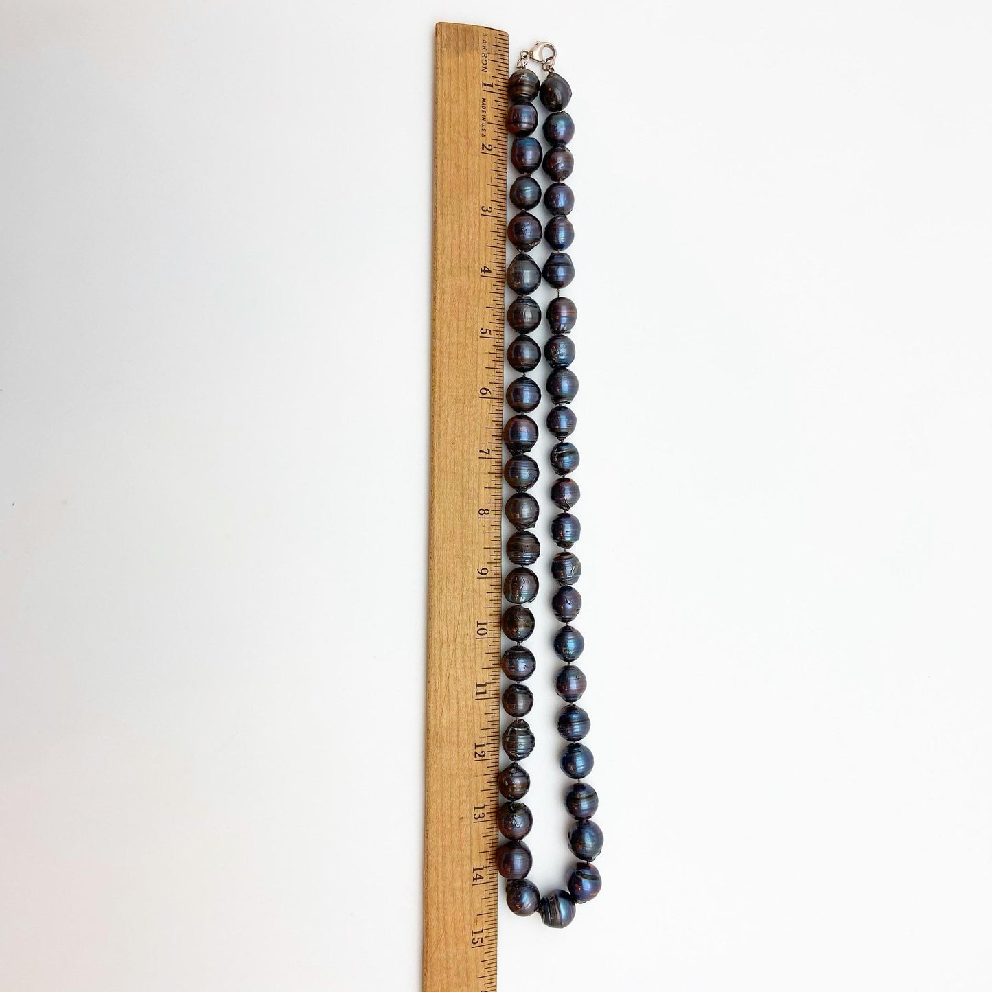 Necklace - Handknotted Dark Pearl - 29"