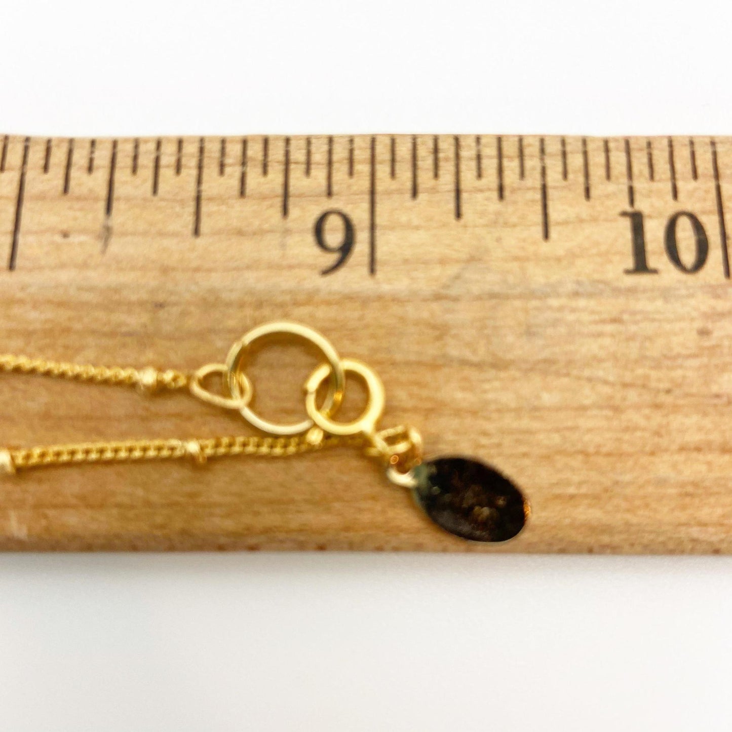 Necklace - Reclaimed Glass Cube on 14kt Goldfill - Cobalt
