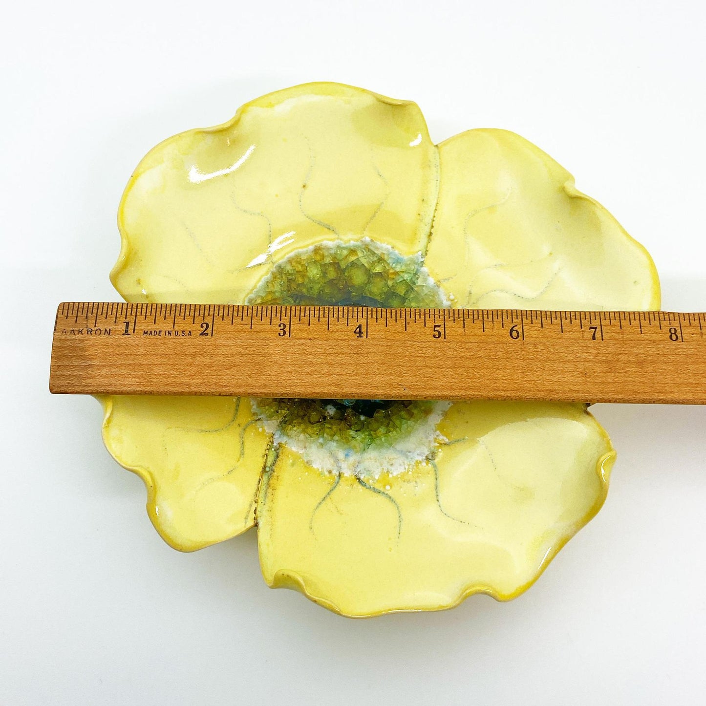 Ceramic Wall Art - Yellow Flower - Small