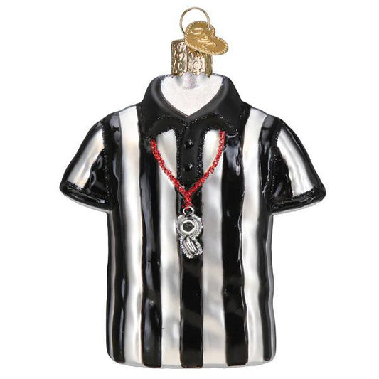 Ornament - Blown Glass - Referee Shirt