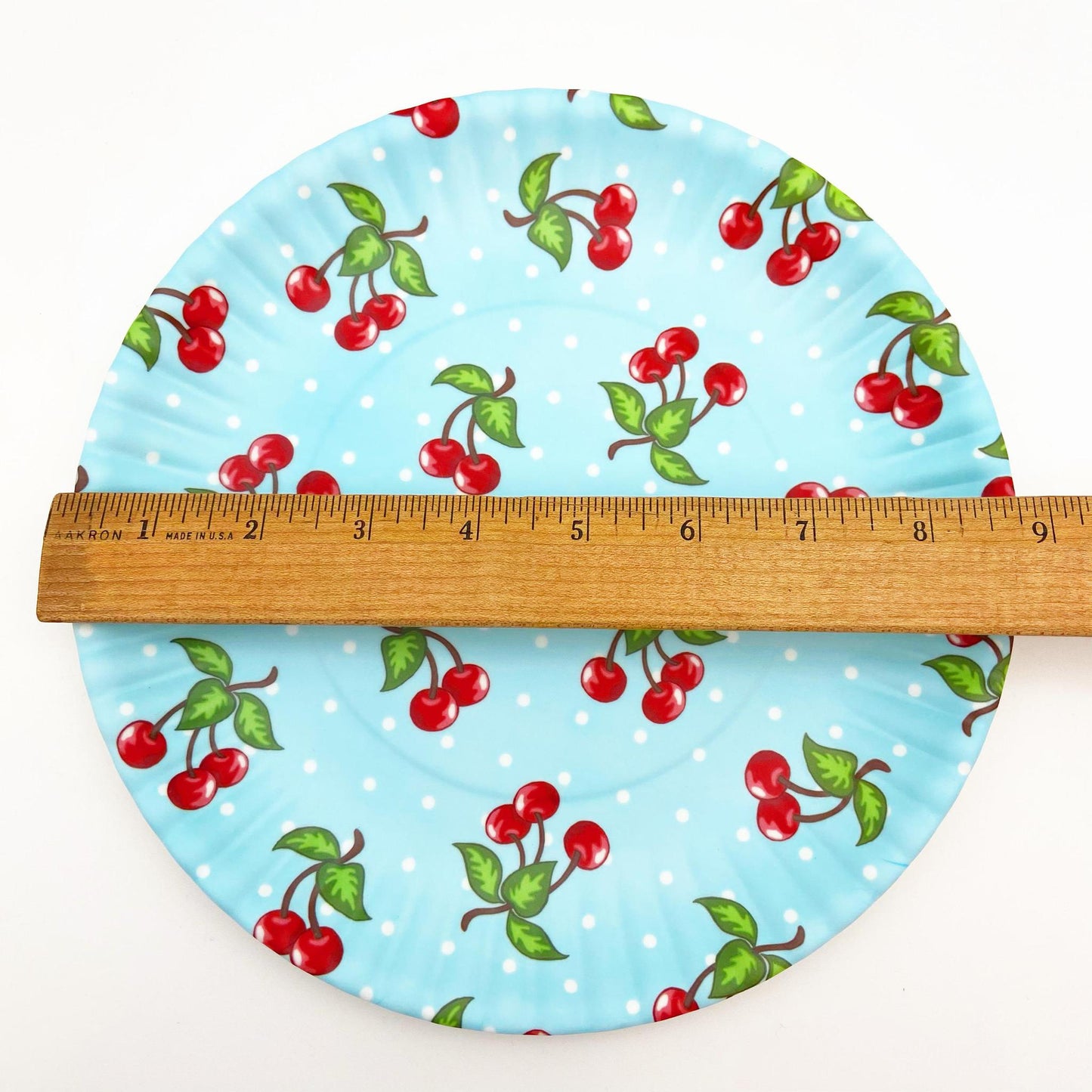 Plate - Melamine "Paper Plate" - Cherries