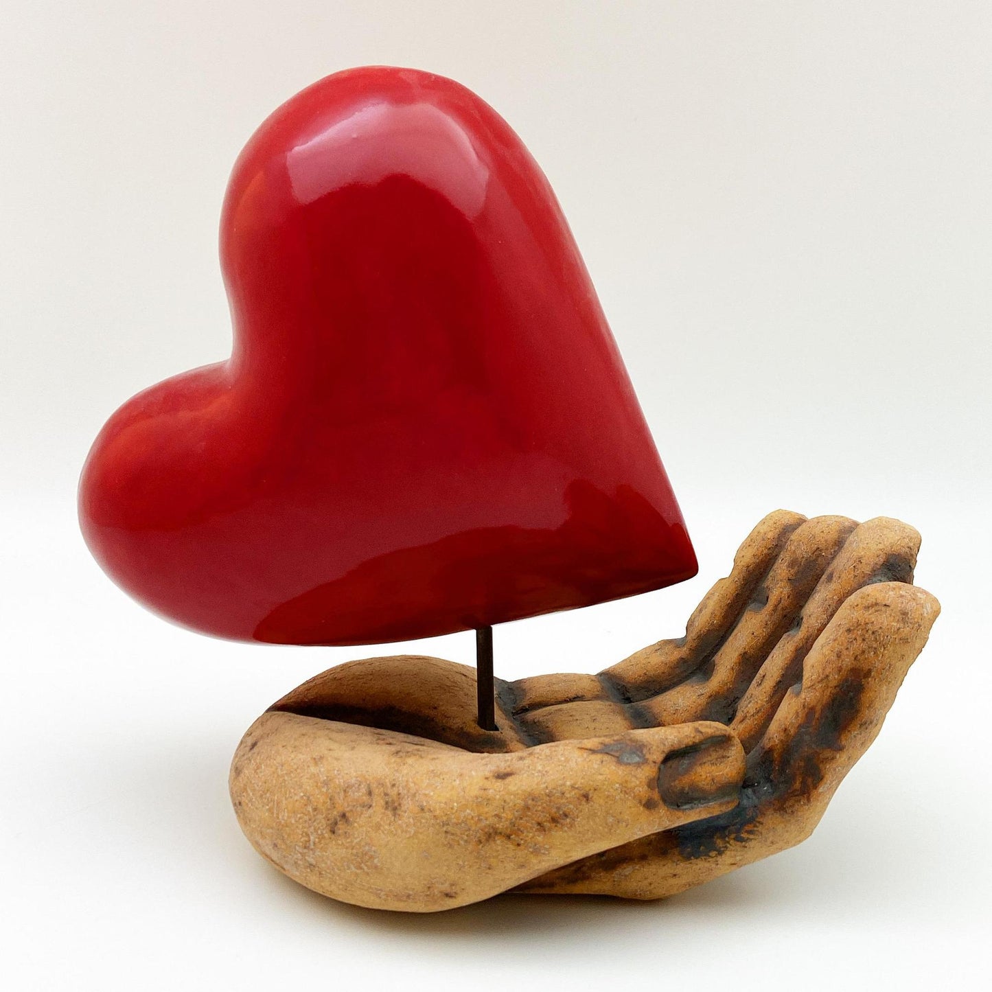 Sculpture - Hand & Heart - Ceramic (Jumbo)