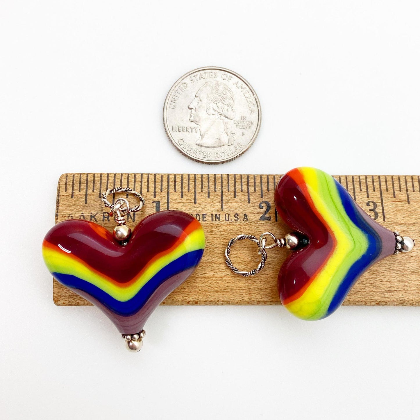 Pendant - Arizona Landscape Glass Heart - Medium
