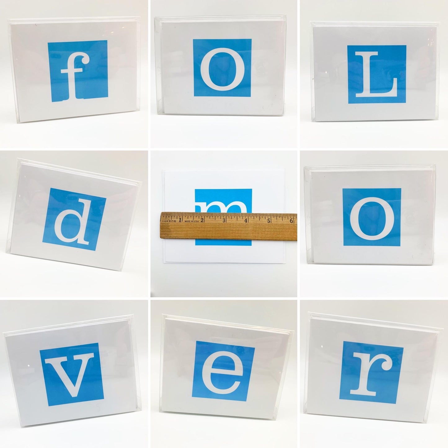 Card Set - Monogram Initial - 10-pack