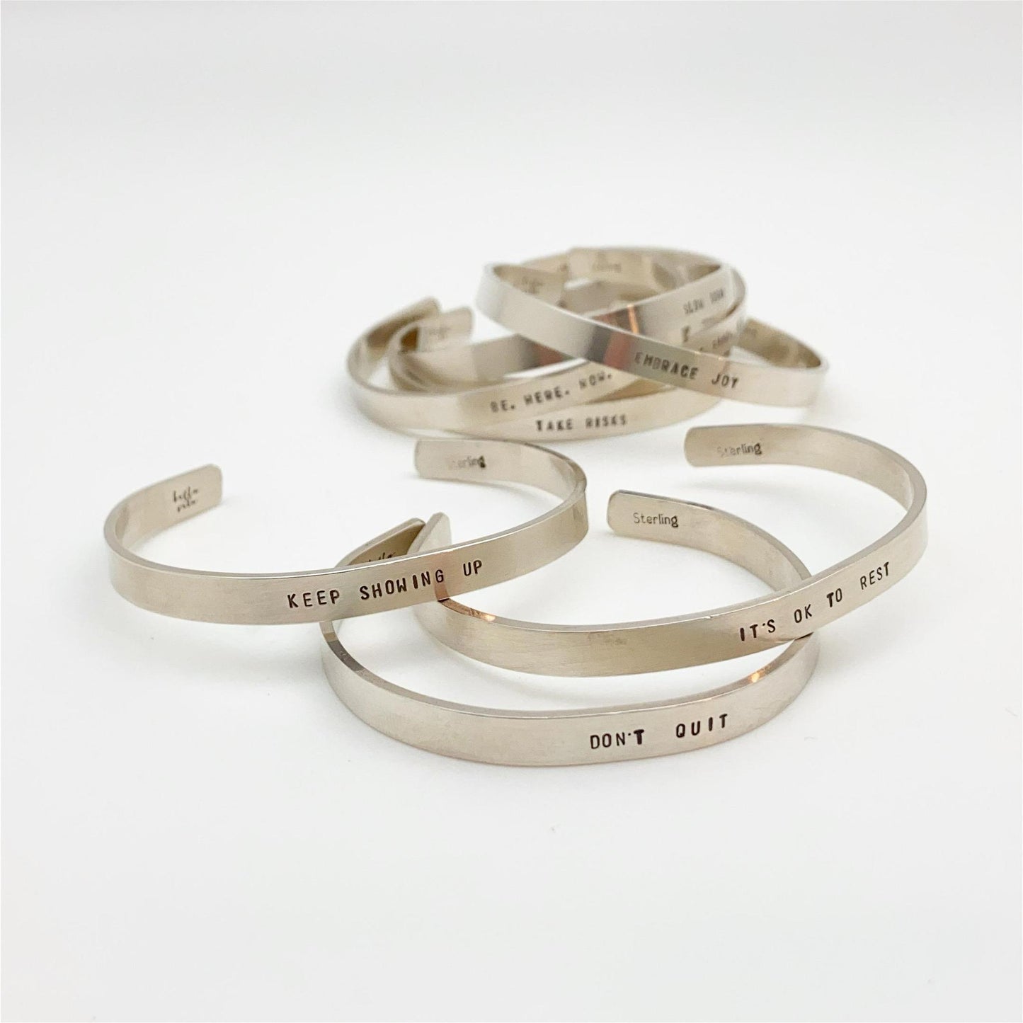 Bracelet - Mantra Cuff - Sterling Silver