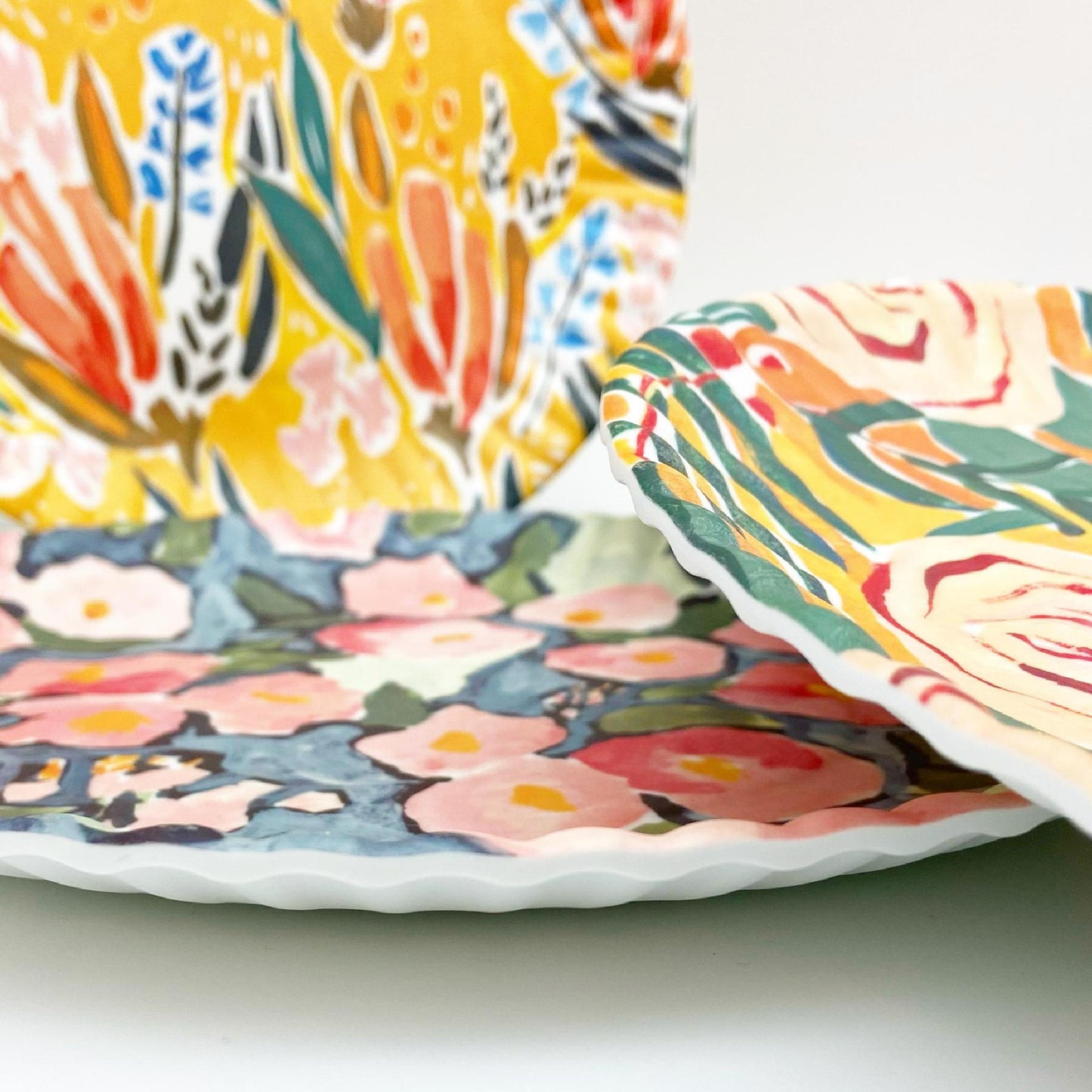 Plate - Melamine "Paper" - Tropical Floral