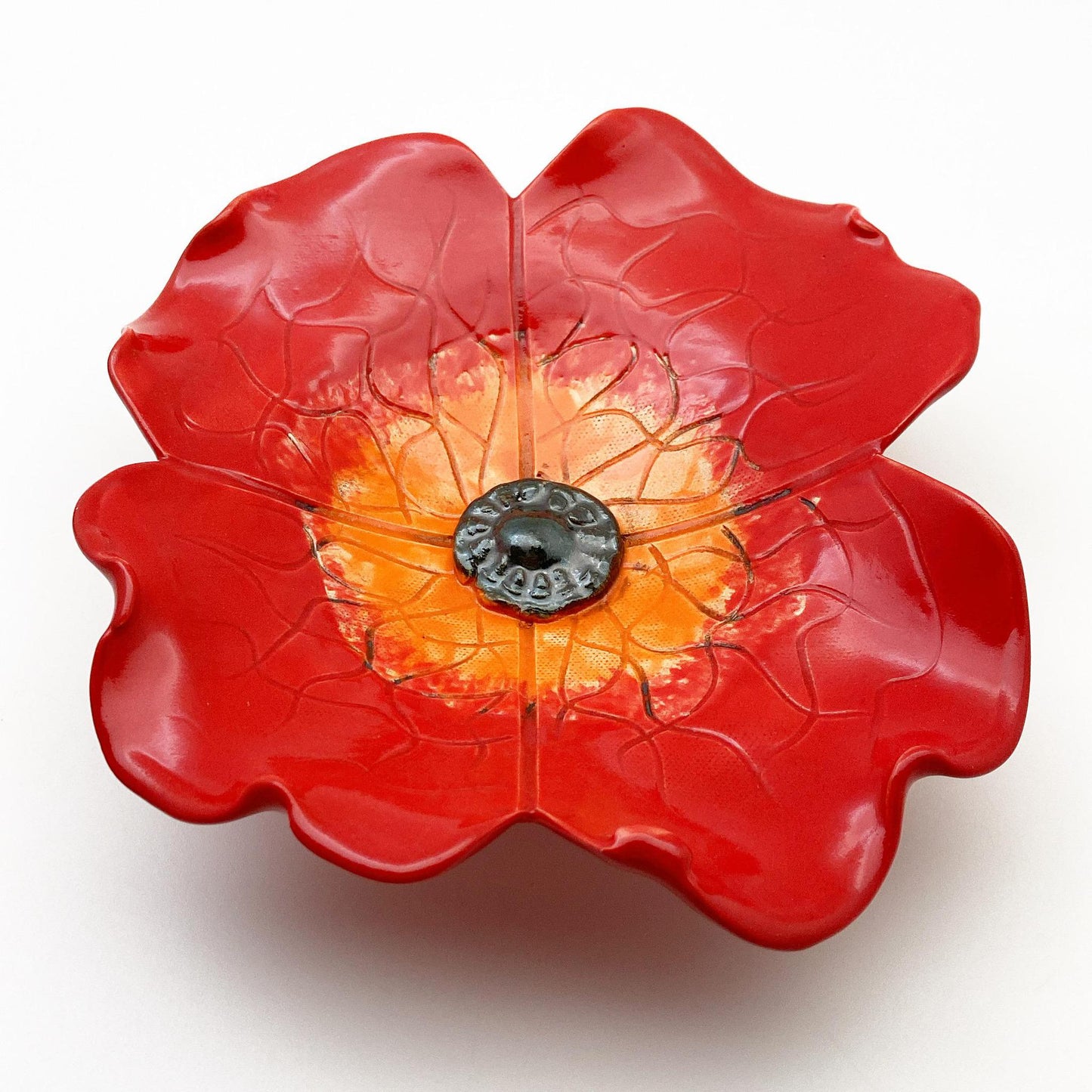Ceramic Wall Art - Red Poppy - Small