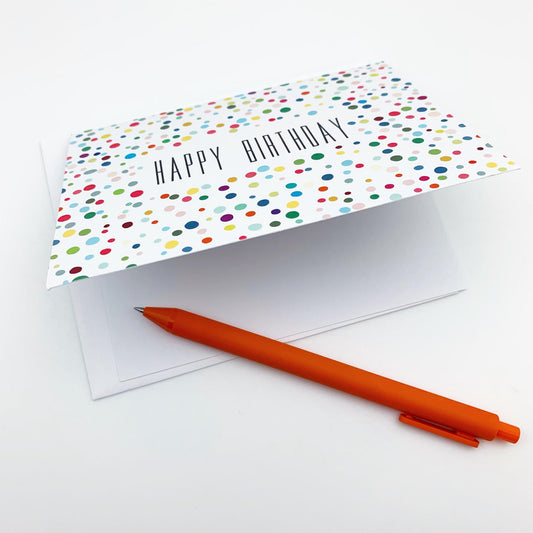 Greeting Card - "Happy Birthday" Confetti
