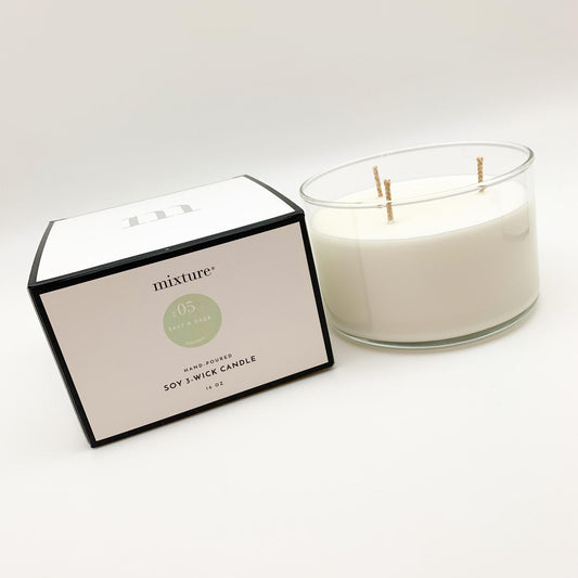 Candle - Salt & Sage - 3 Wick