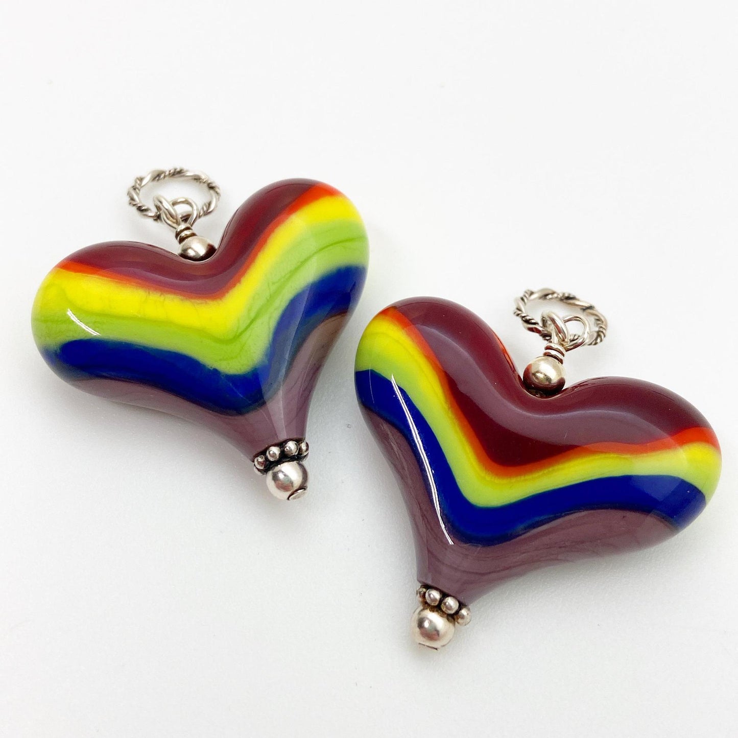 Pendant - Arizona Landscape Glass Heart - Medium