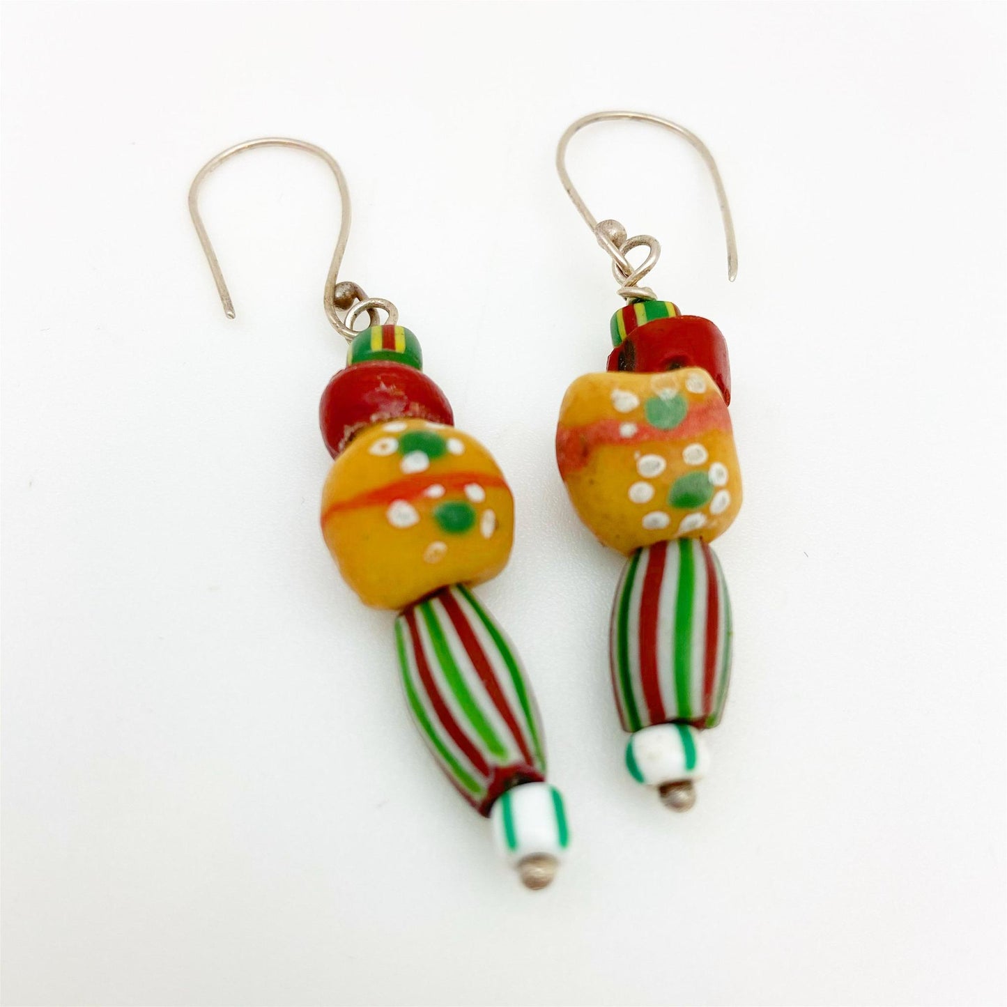 Earrings - Trade Beads on Sterling Silver