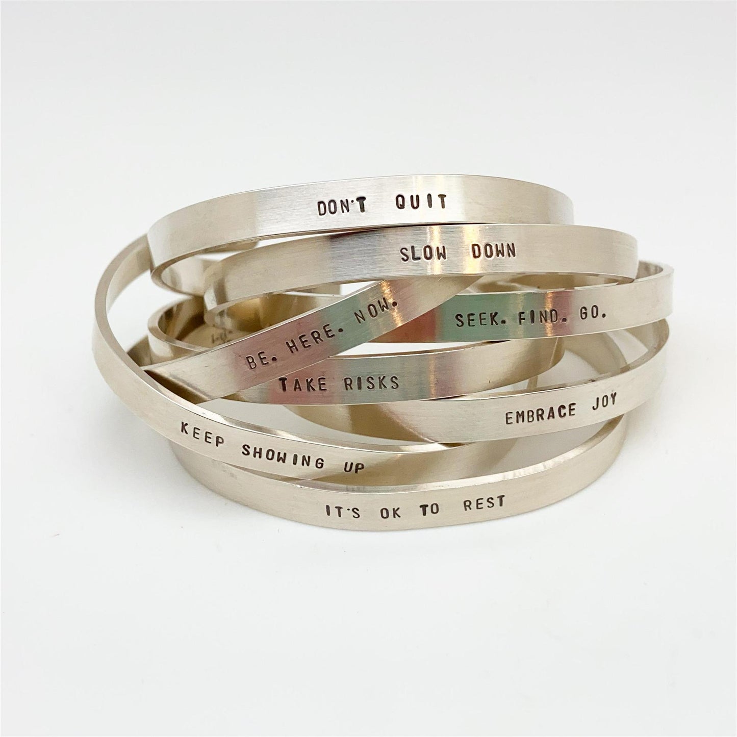 Bracelet - Mantra Cuff - Sterling Silver