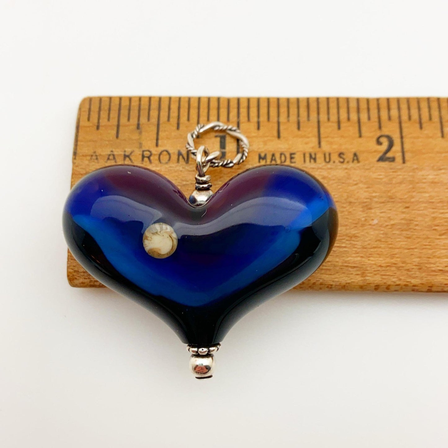 Pendant - Night Sky with Moon - XLarge Handmade Glass Bead