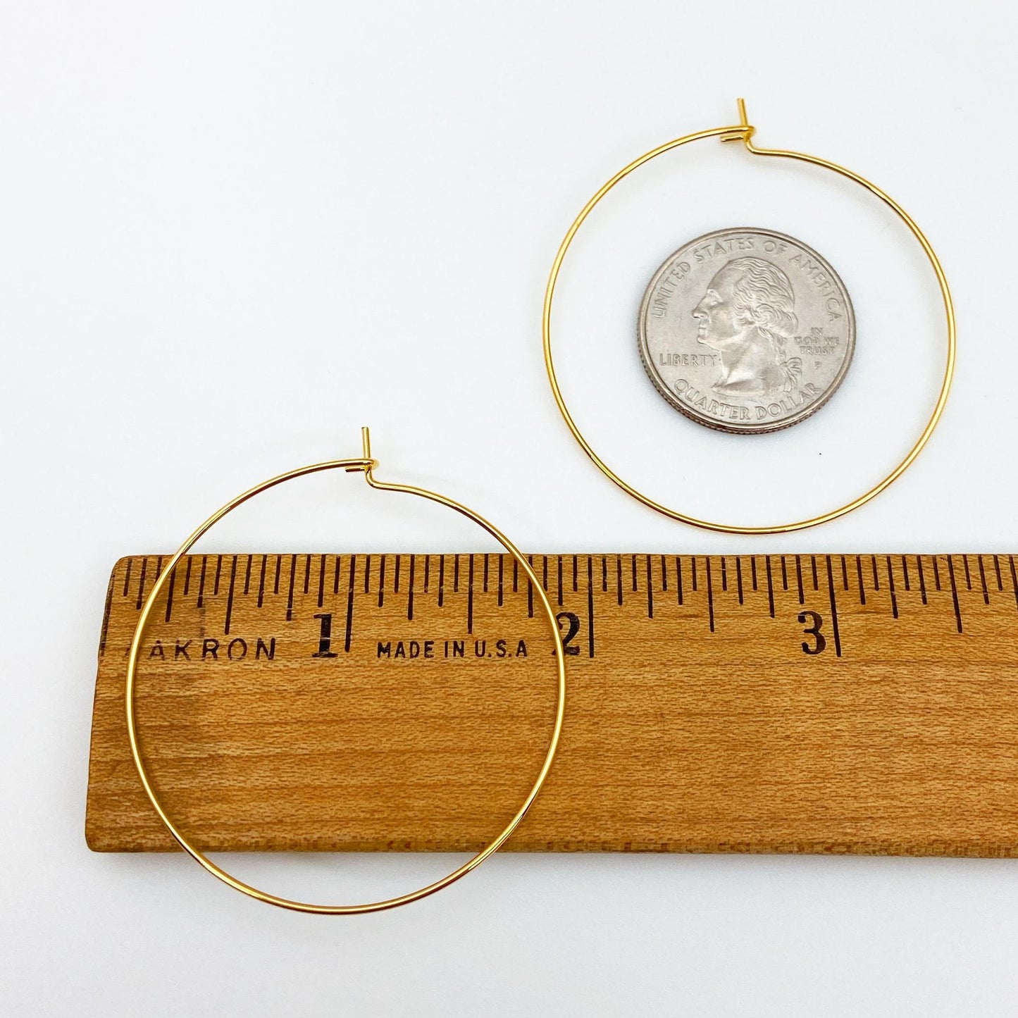 Earrings - 14k Gold-fill on Sterling Hoops