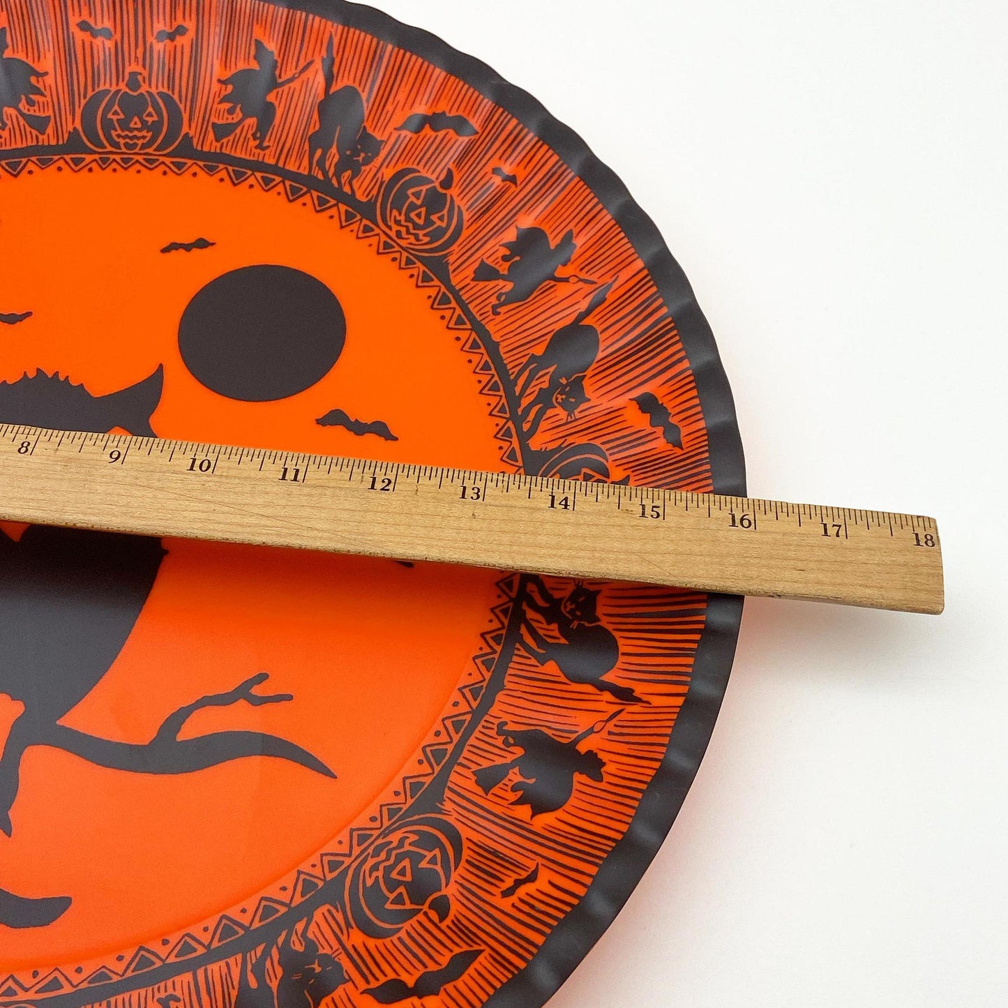 Platter - Melamine "Paper Plate" - Owl Halloween