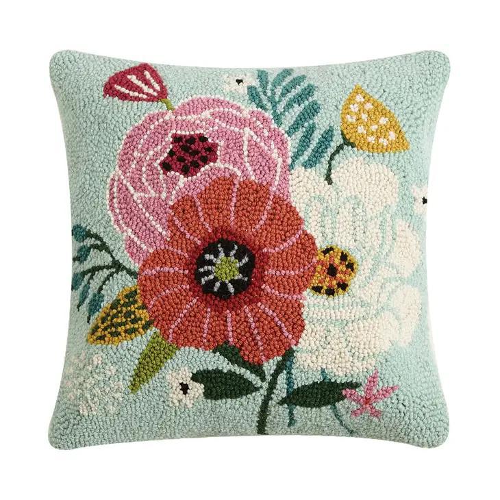 Pillow - Chic Blooms - Hooked Wool