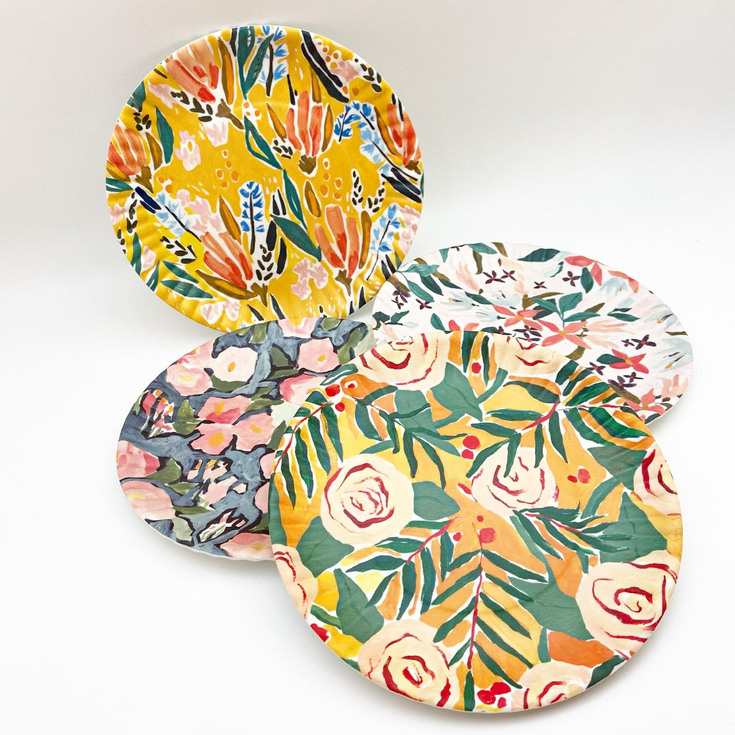 Plate - Melamine "Paper" - Tropical Floral