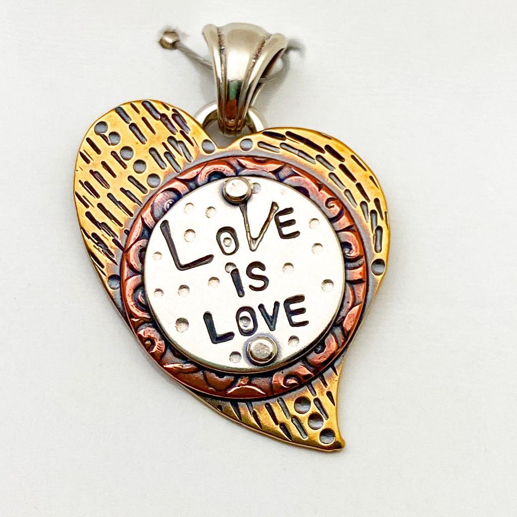 Pendant - Love Is Love - Small Heart