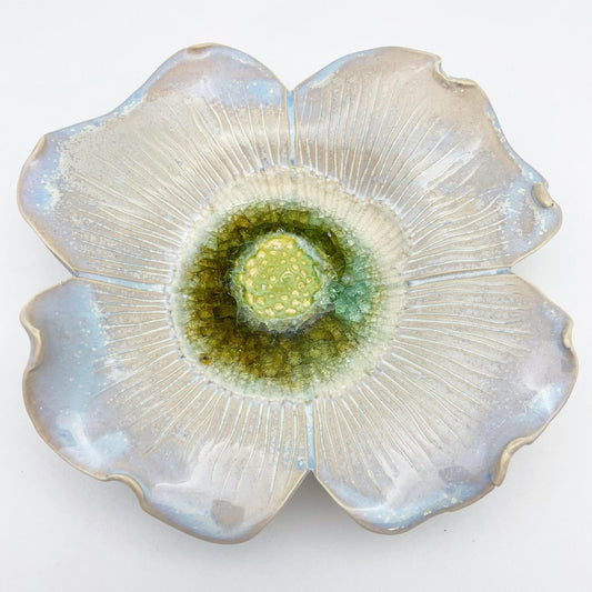 Ceramic Wall Art - Dogwood - Small - Nebula Blue
