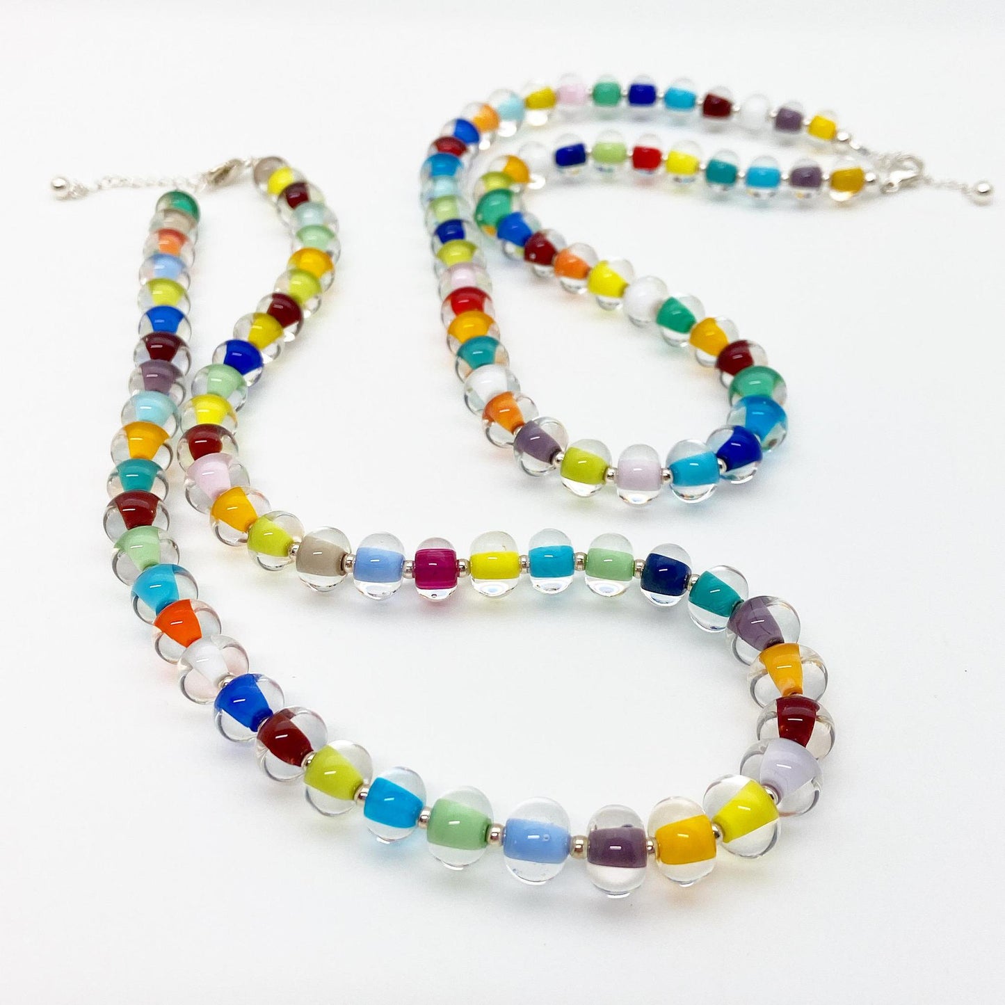 Necklace - Rainbow Glass "Pearl"