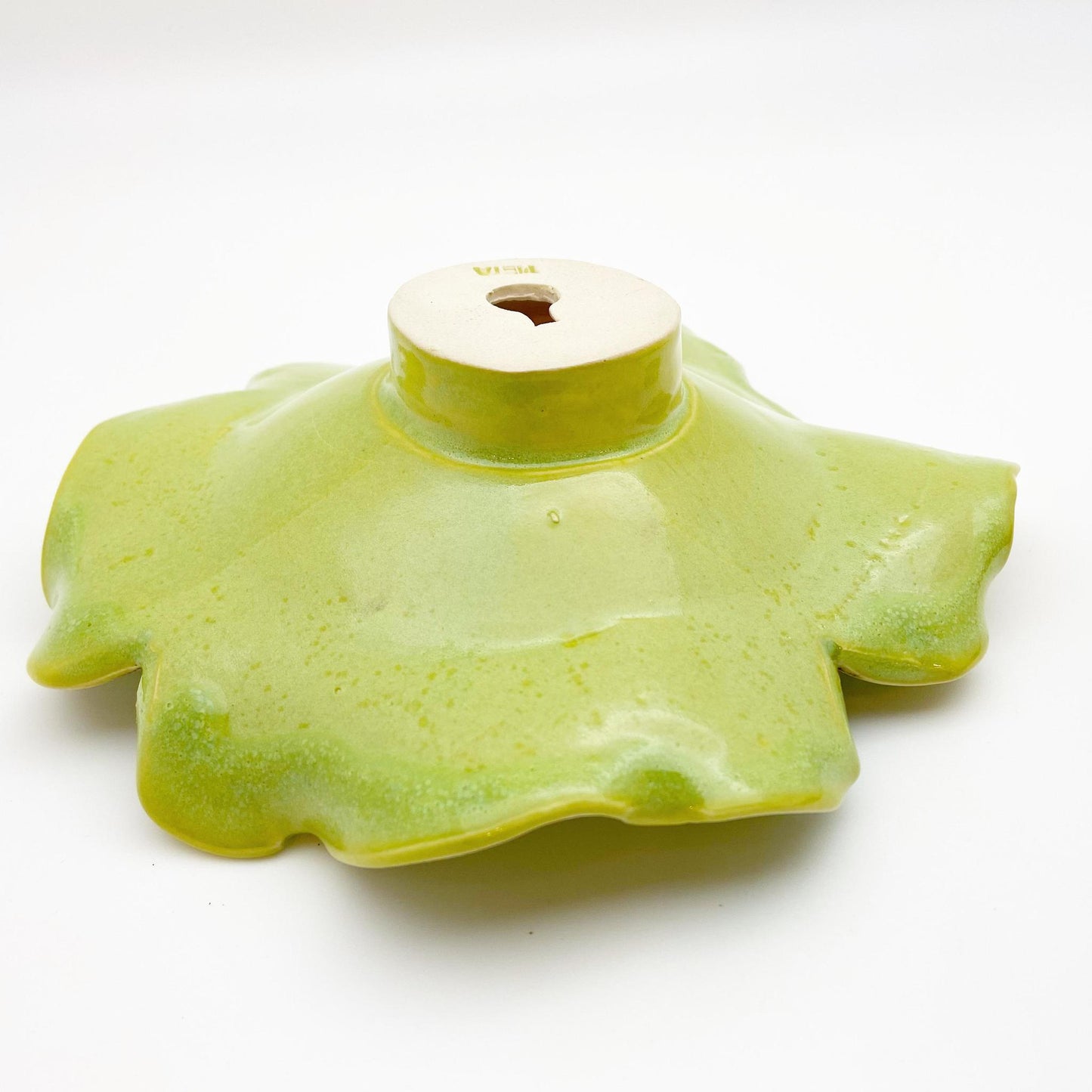 Ceramic Wall Art - Green Flower - Small