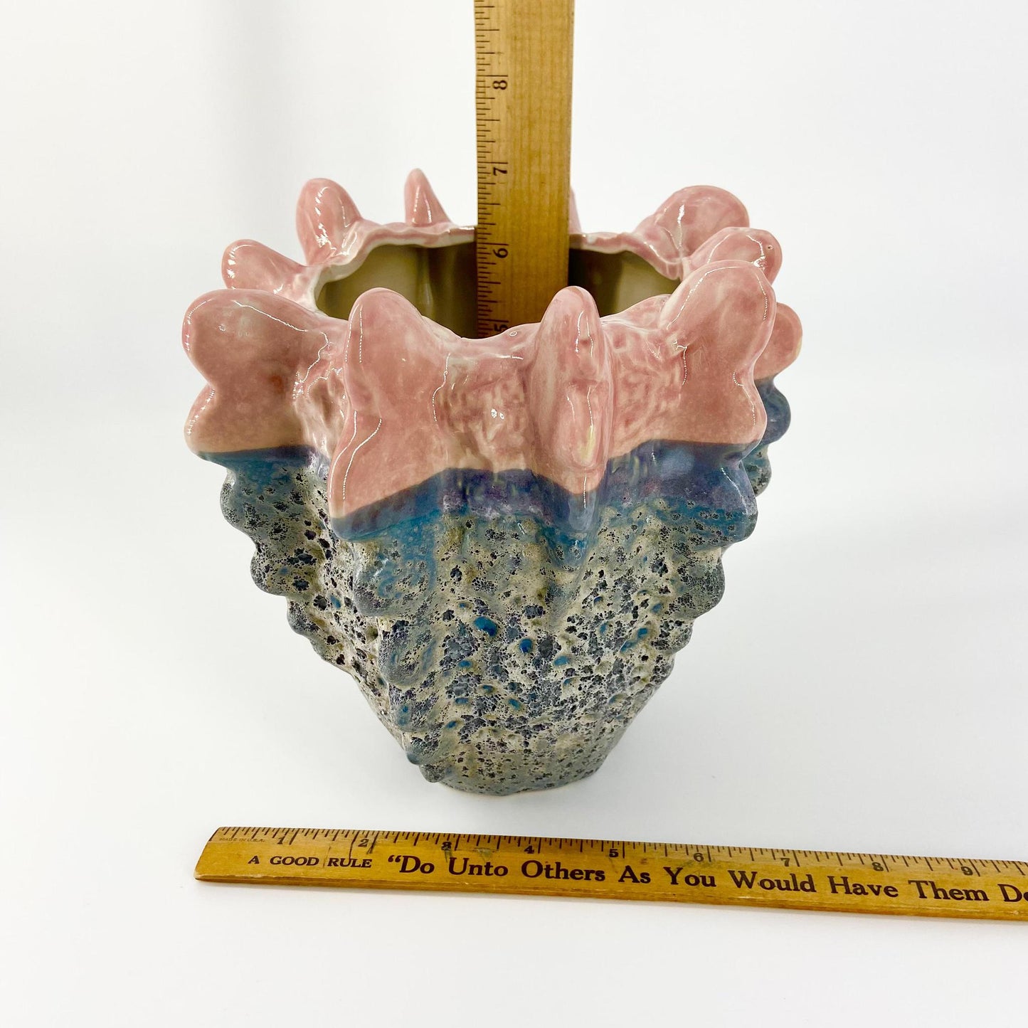 Pot - Pink/Blue "Crustacean" - Ceramic