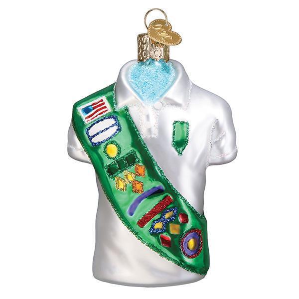 Ornament - Blown Glass - Girl Scout Uniform