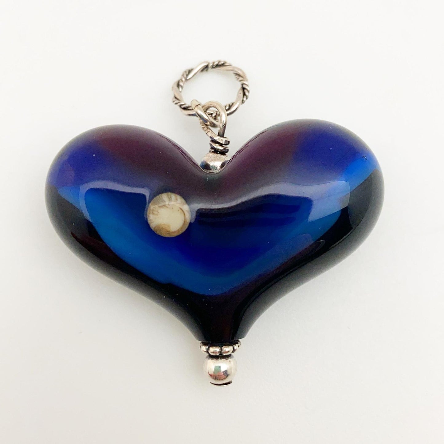 Pendant - Night Sky with Moon - XLarge Handmade Glass Bead