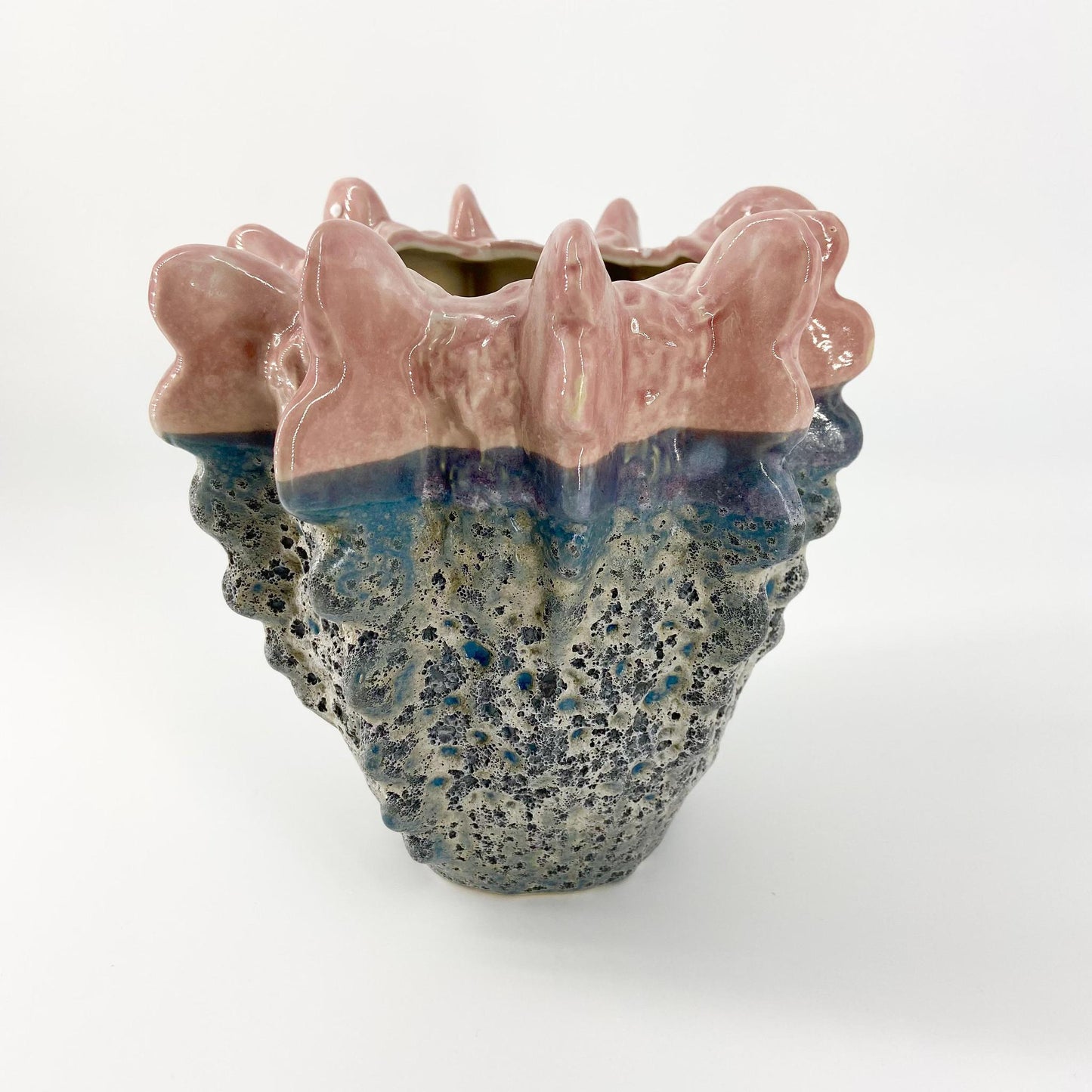 Pot - Pink/Blue "Crustacean" - Ceramic