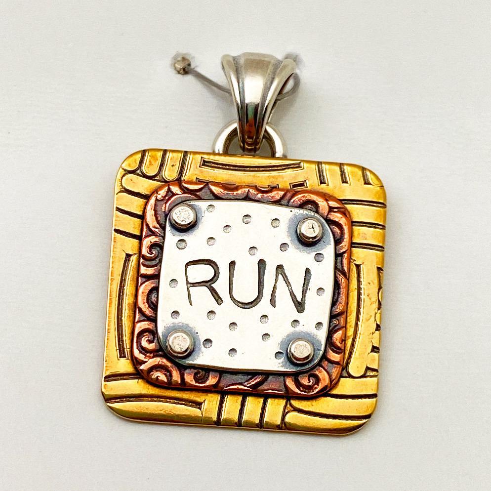 Pendant - Run - Small Square