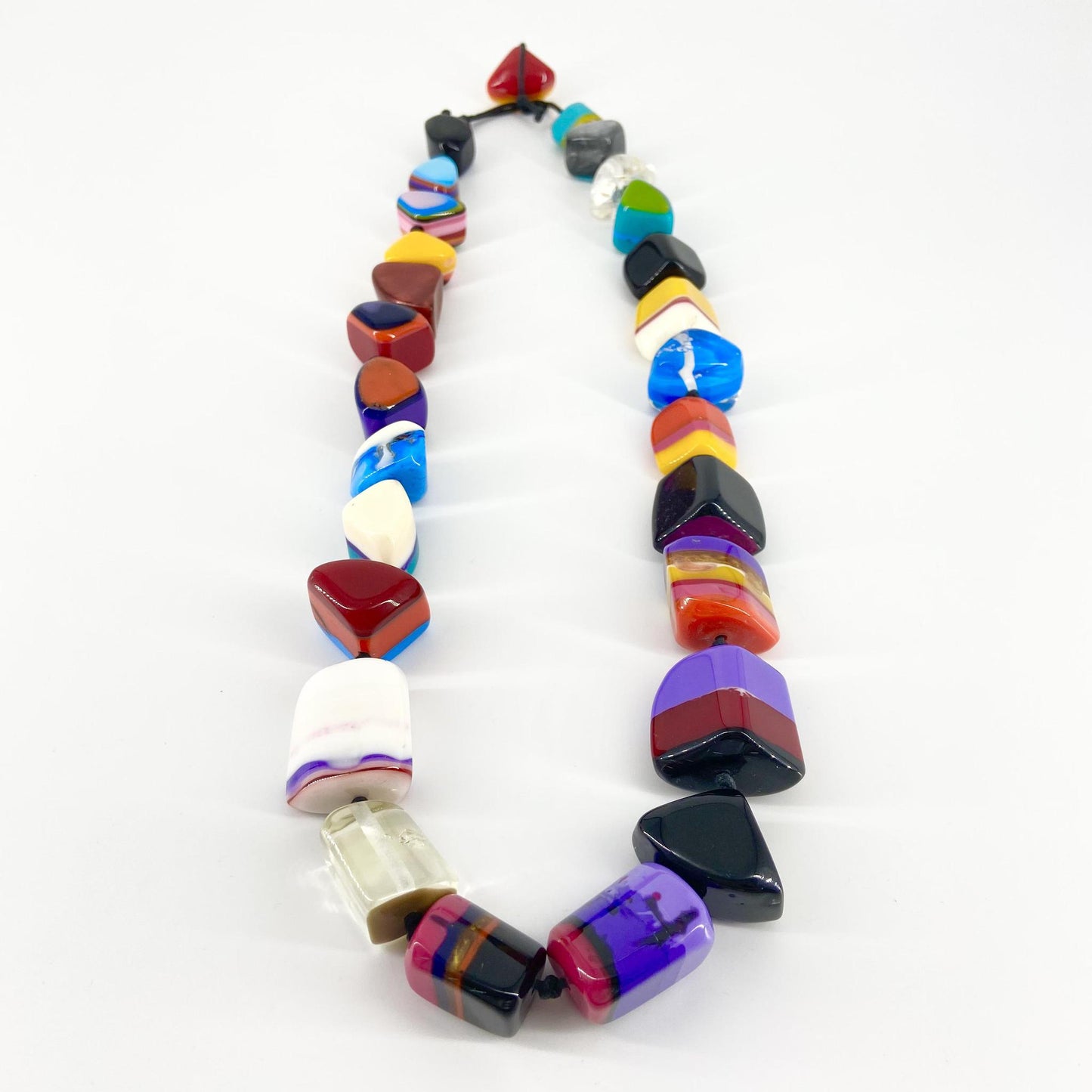 Necklace - Handknotted "Chunky" Resin Original - Handmade