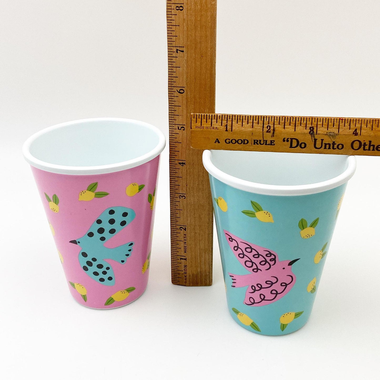 Thermal Cup - Melamine - Bird on Pink