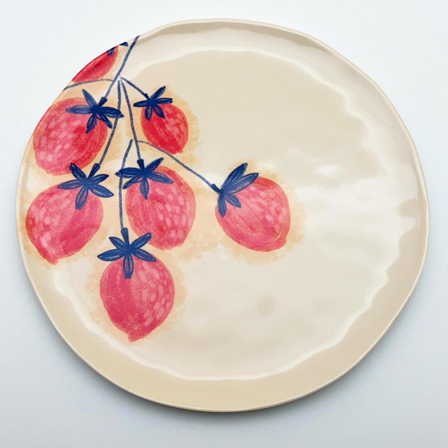 Plate - Melamine - Berries and Flowers