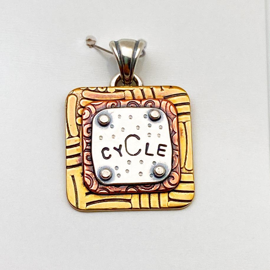 Pendant - Cycle - Small Square