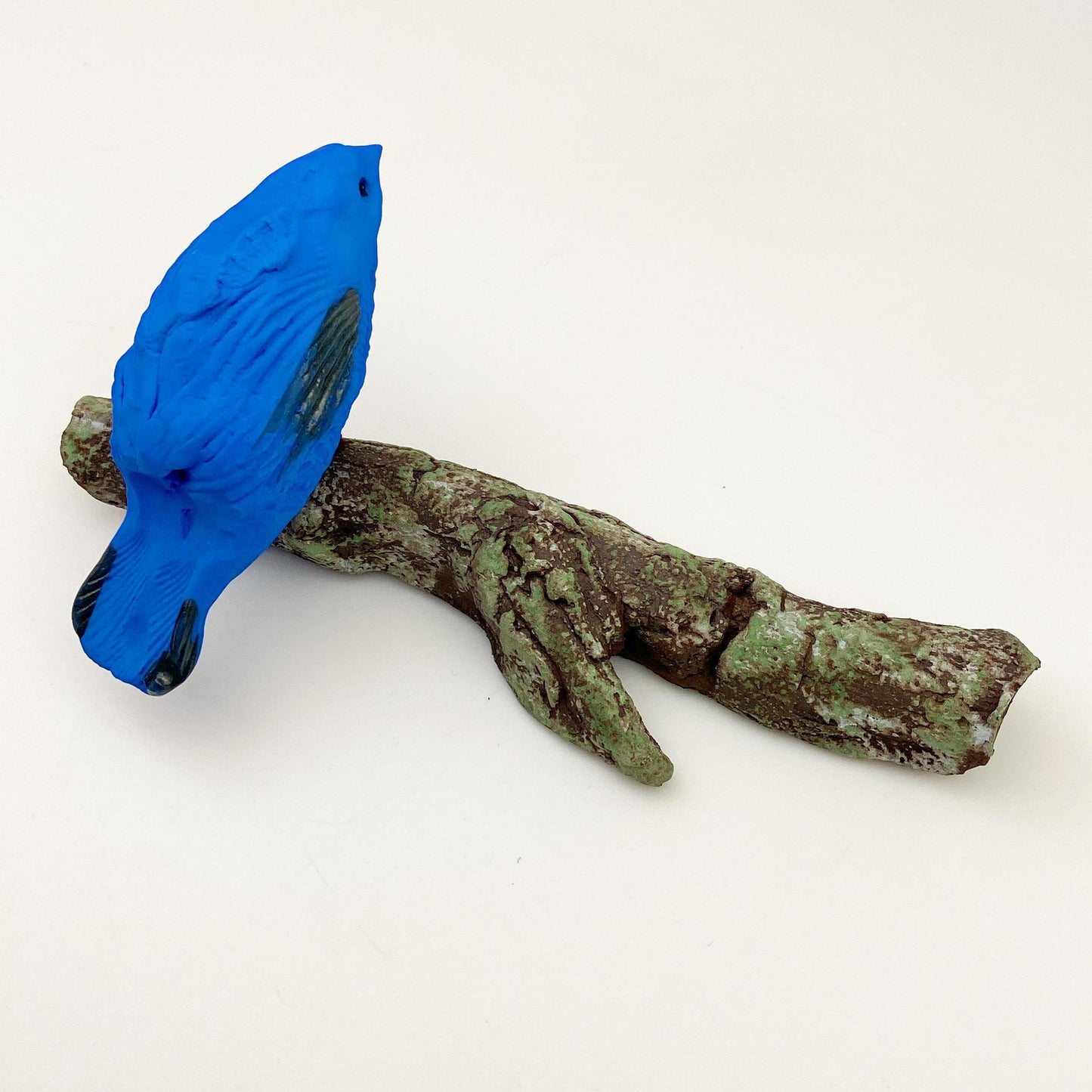 Ceramic Wall Art - Bird on Branch - One Bluebird