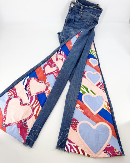 Upcycle YOUR Jeans - CUSTOM - Hearts Design