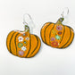 Earrings - Floral Pumpkins - enamel on copper