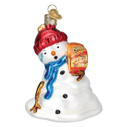 Ornament - Blown Glass - Flamin' Hot Cheetos Snowman