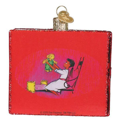 Ornament - Blown Glass - Corduroy Book