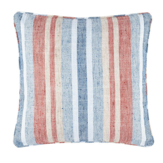 Pillow Cover - Indoor/Outdoor - 20" Square - Miles Stripe Navy