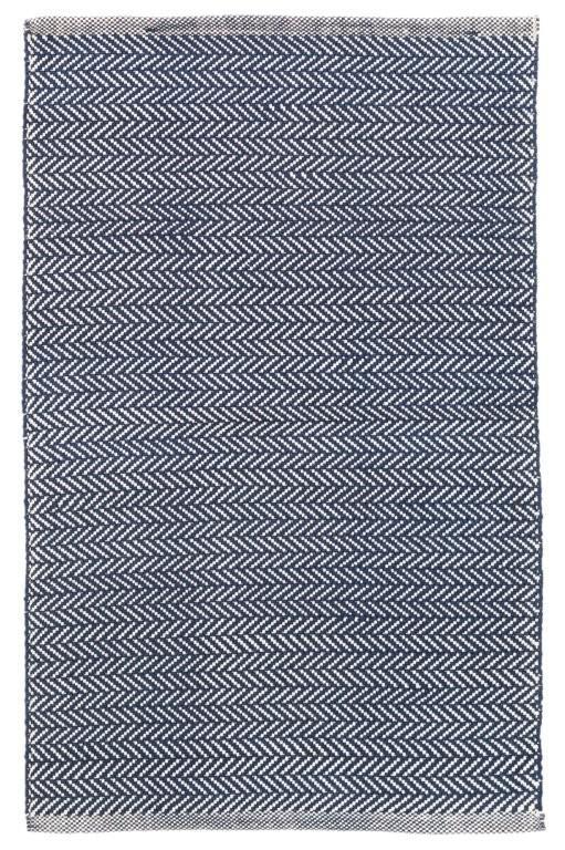 Rug - Indoor/Outdoor - Herringbone Navy/Ivory