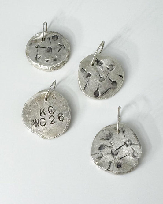 Pendant - KC WC 26 - Soccer Ball - Original Sterling Silver
