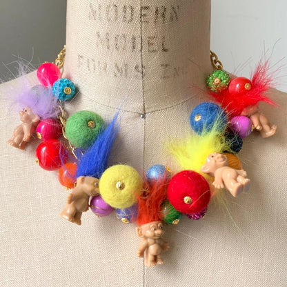 Necklace - Colorful Troll Dolls